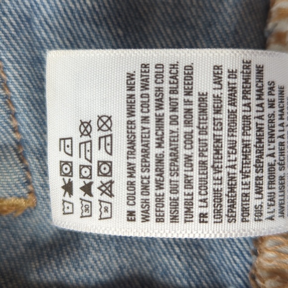 AEO Distressed Tom Girl Shortie Ripped Distressed Frayed Jean Shorts 2 Blue - Picture 10 of 15